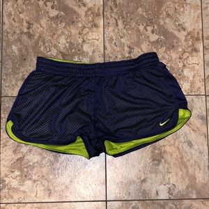 Nike mesh green/plum shorts